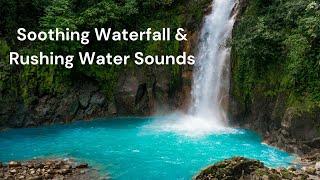 Soothing Waterfall and Rushing Water ASMR Sounds | Relaxation and Sleep Aid