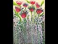 DA69 Acrylic Swipe w/ White & Peacock Colors into Fantasy Garden with Sandra Lett 053118