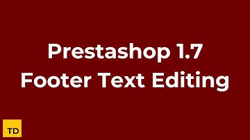 Prestashop 1.7 Footer Text Editing