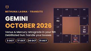 Gemini Lagna October 2026 Transits | Venus & Mercury Retrograde in Your 5th