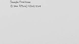 01 Sample Final Exam: 1, 2, 3