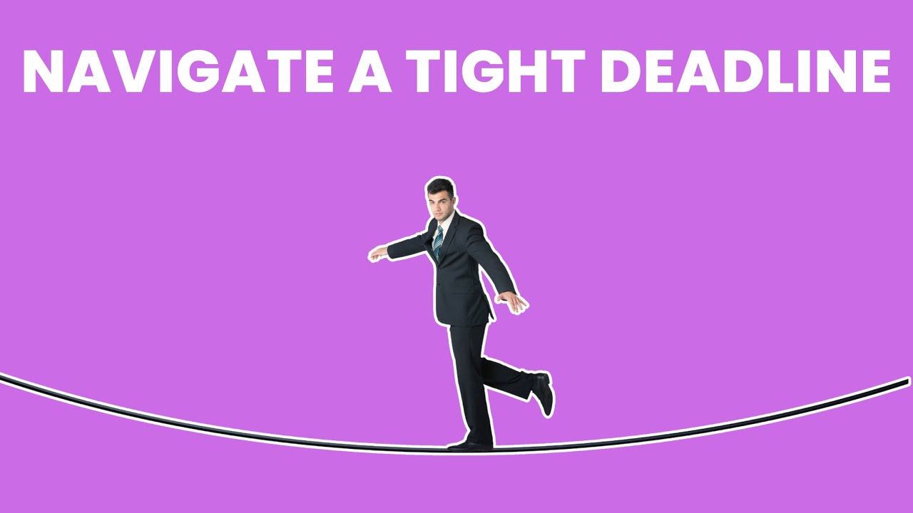 How can I effectively manage a project with a tight deadline if I realize I won't meet it?