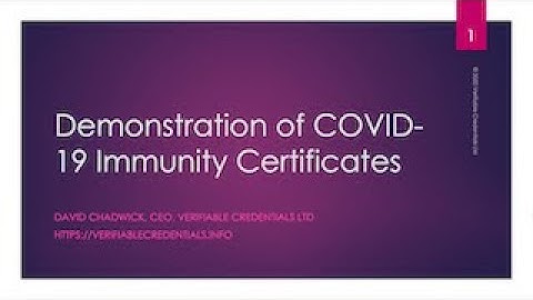 Introduction to Covid-19 Certificates built on Verifiable Credentials