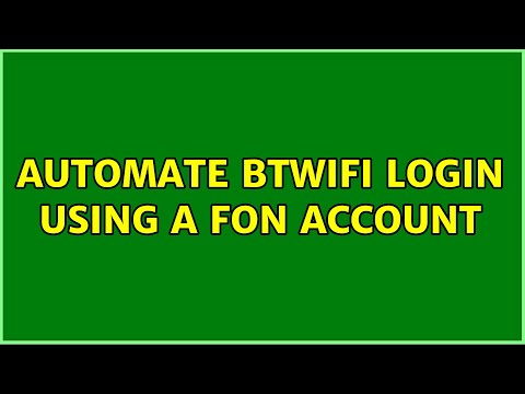Automate BTWiFi login using a FON account