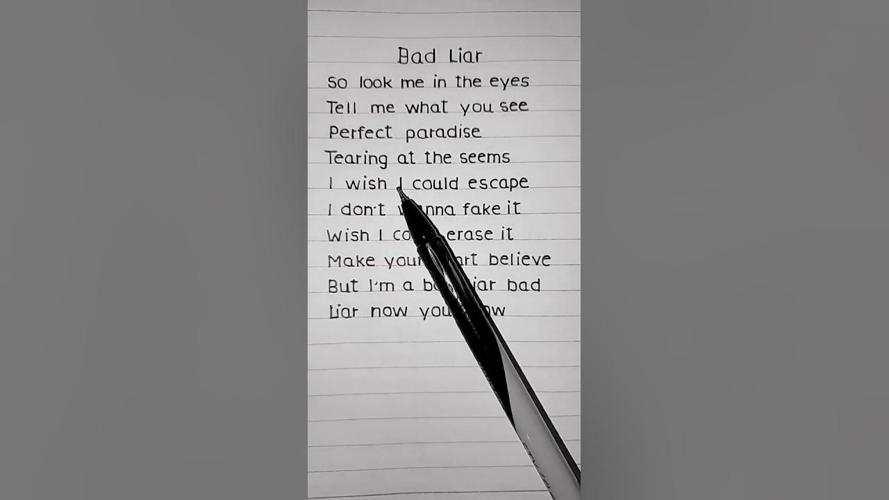 Imagine Dragons ~ 💜Bad Liar (Lyrics)