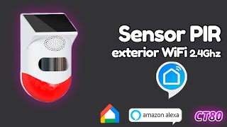 Sensor PIR exterior infrarrojo WiFi compatible Tuya Smart Life 👌