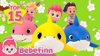 Top 15 Songs 2023 | Baby Shark, Morning Song +More | Bebefinn Nursery Rhymes Compilation