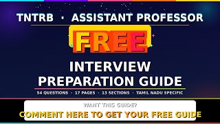 FREE interview guide | TN TRB Assistant Professor - FREE download | TNTRB results