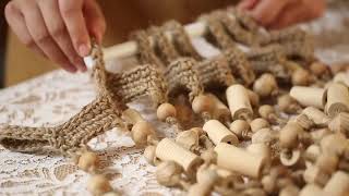 Wood Beaded Door Curtain