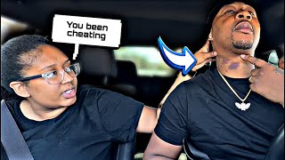 PICKING MY WIFE UP WITH A HICKEY ON MY NECK! *GONE WRONG*