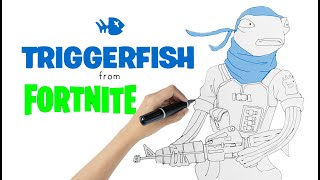 How to Draw Triggerfish from Fortnite