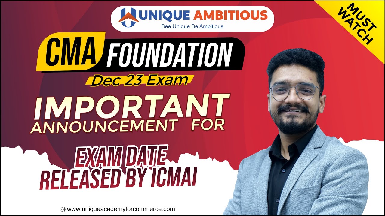 Important Announcement for CMA Foundation Dec 23 Exam Exam Date ...