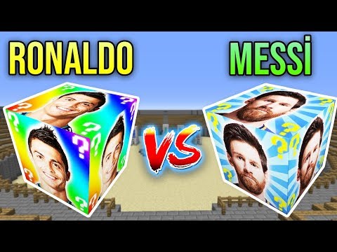 RONALDO VS MESSİ ŞANS BLOKLARI CHALLENGE - Minecraft