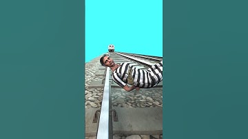 How to Survive Tied to Train Tracks 🤯 #shorts #3danimation