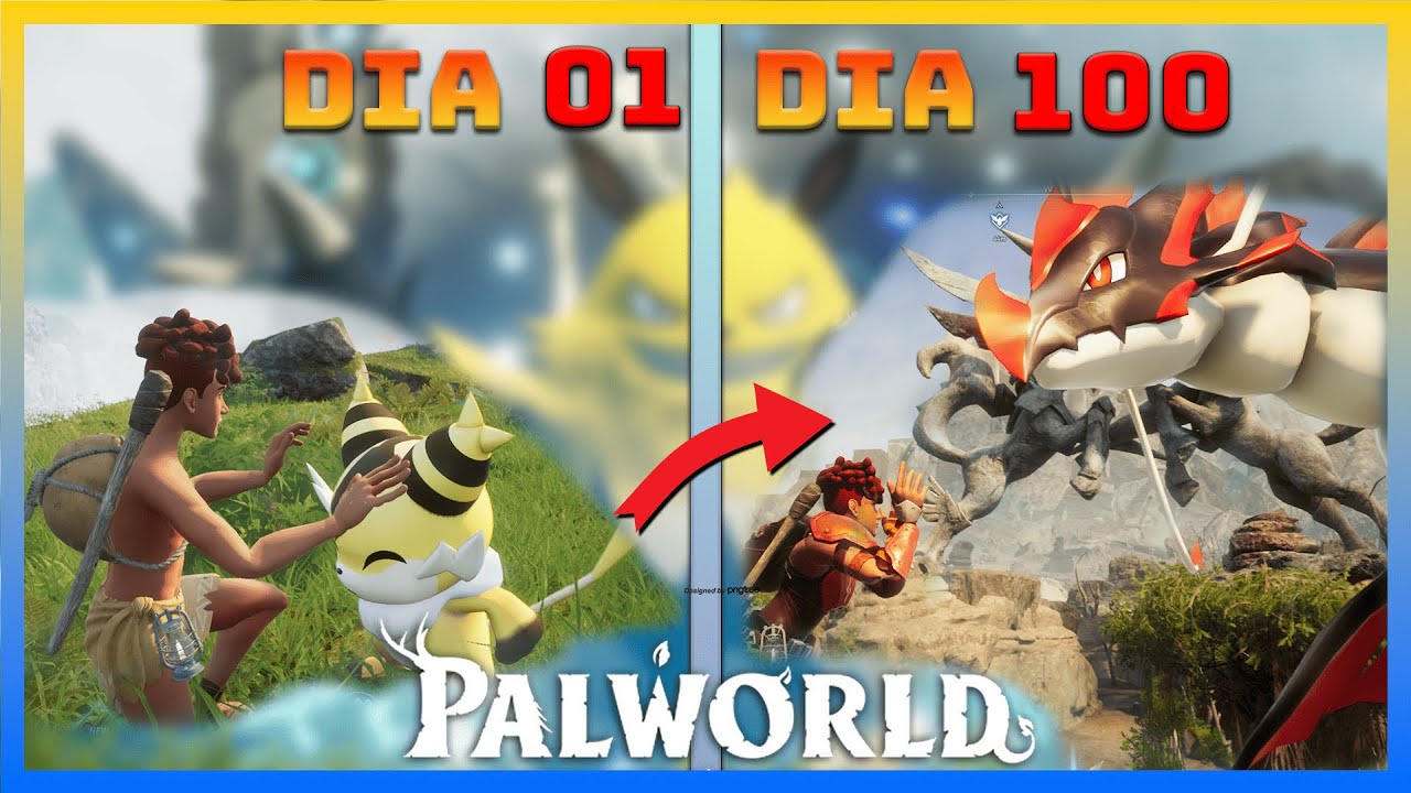 EU  SOBREVIVI 100 DIAS NO PALWORLD - PEGUEI TODOS OS PALS?