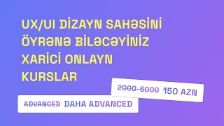 UX/UI Dizayn sahəsini öyrənə biləcəyiniz xarici onlayn kurslar