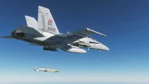 DCS World F/A 18 C JDam VS Mid air target coordinates