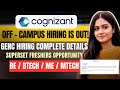 🚨Cognizant 2025 Freshers Hiring| Gen C Hiring| American Express Hiring |  Complete Details