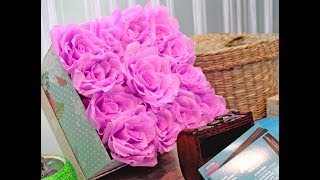 Коробочка с розами из крепированной бумаги (Box with roses from crepe paper) Коробочка с розами из крепированной бумаги (Box with roses from crepe paper)
