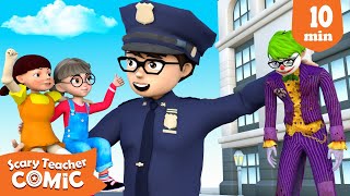 Mutant Giant Nick Police in Tiny Tani 's City - Scary Teacher Comic Action Story 3D Animation