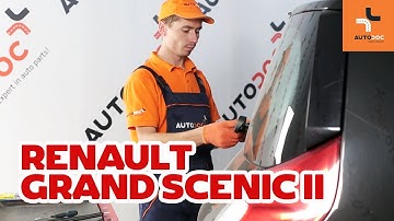 Wie RENAULT GRAND SCENIC 2 Scheibenwischer hinten wechseln TUTORIAL | AUTODOC