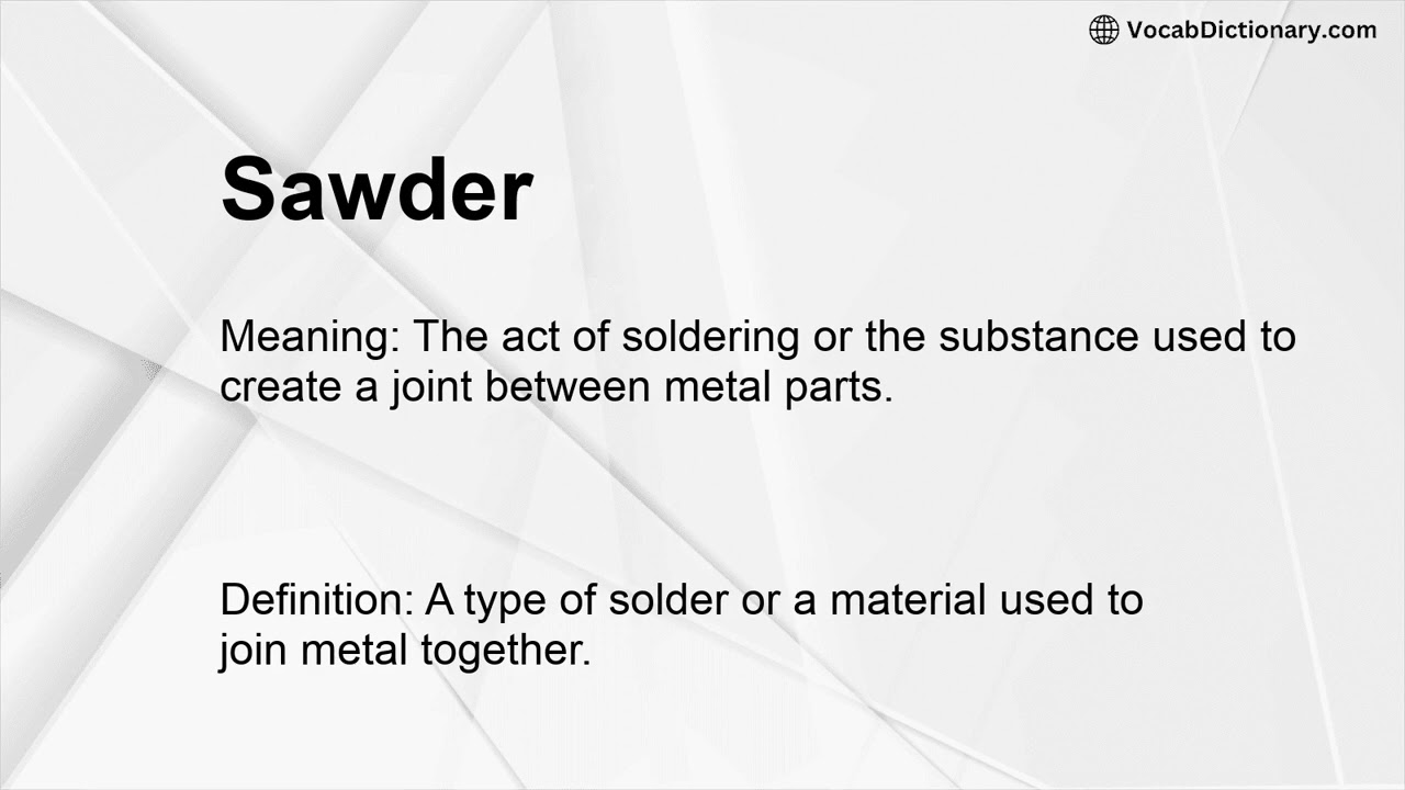 Sawder Meaning
