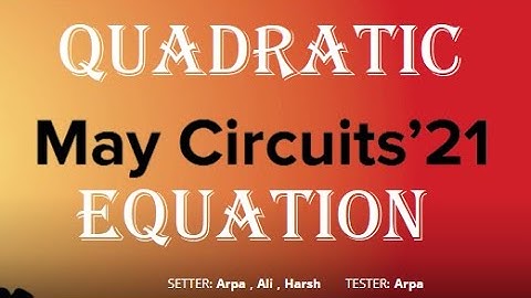 HACKEREARTH MAY CIRCUITS