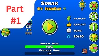 BEATING EVERY MAP PACK LVL IN GD | #1 ( Sonar )