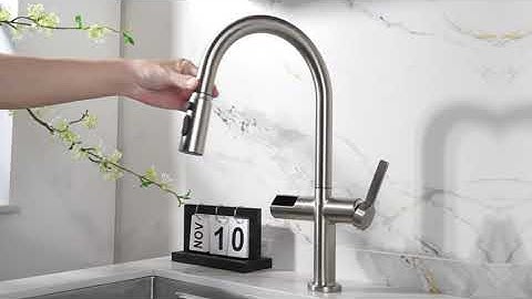Lefton Touchless Sensor & Pull-Down Kitchen Faucet with Temperature Display-KF2206