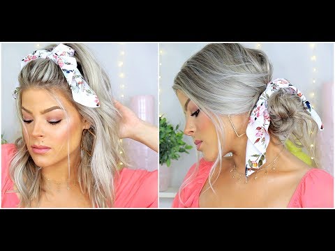 cute-easy-hairstyles-|-using-scrunchie-scarf-|-valerie-pac