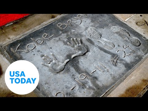 Kobe Bryant's imprints placed outside Hollywood's Chinese Theatre | USA TODAY