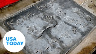 Kobe Bryants Imprints Placed Outside Hollywoods Chinese Theatre Usa Today