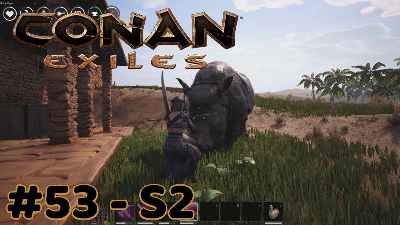 Conan Exiles Clearing the Area and Rhino Wrestling 53 YouTube