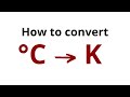 How to convert celsius to kelvin