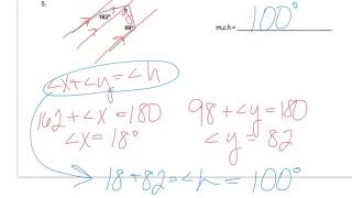 geo L7 solve for unknown angles transversals