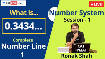 Number System for CAT & IPMAT | Part 1 | Number Line | target 99+ | Ronak Shah