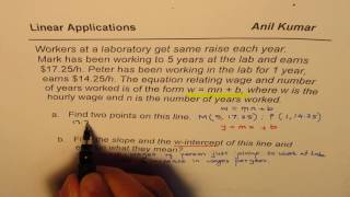 Linear Application Wages Hourly Rate and Number of Years