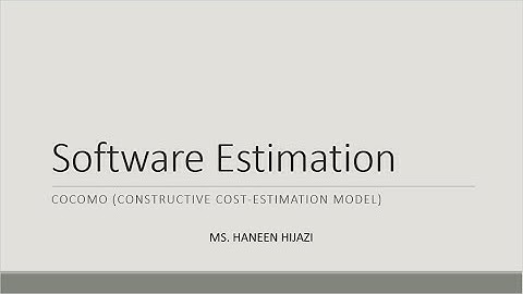 Software Estimation_COCOMO Model