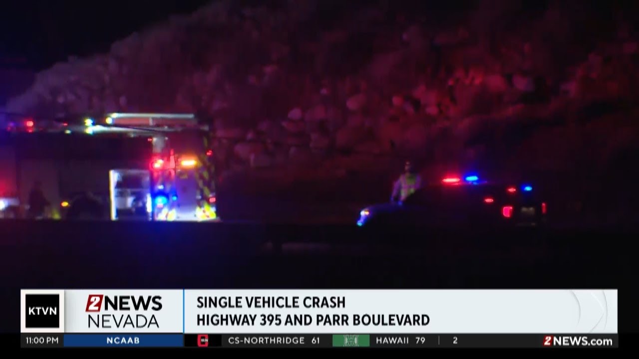 Rollover crash caused serious injuries on U.S. 395 at Parr Blvd. - YouTube