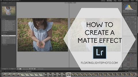 How To Create A Matte Effect in Lightroom