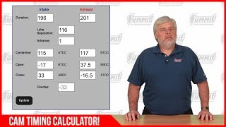 How the Summit Racing Cam Timing Calculator Works