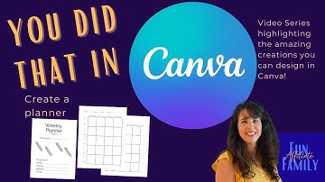 How to Design a Planner in Canva | Create a Weekly Planner | Canva Basic Tutorial | Teachers Planner