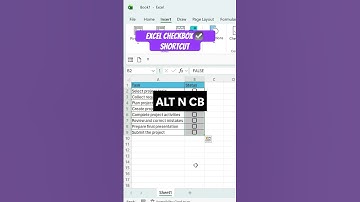 Excel me checkbox lagane ka shortcut ✌️