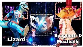 Ep. 3 Spaghetti Meatballs VS Lizard Sings Movin' Out(Anthony's Song)| The Masked Singer | Season 11