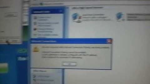an error has occured while internet sharing was being enabled