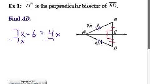 Section 5.2: Use Perpendicular Bisectors