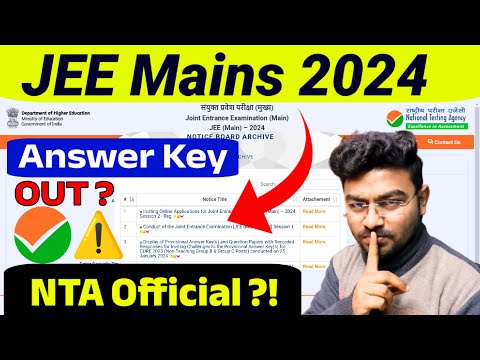 🔴🚨Finally,  Answer Key OUT ?- JEE Mains 2024 answer key 🔐 | JEE Mains 2024 Result | Sonu Singh
