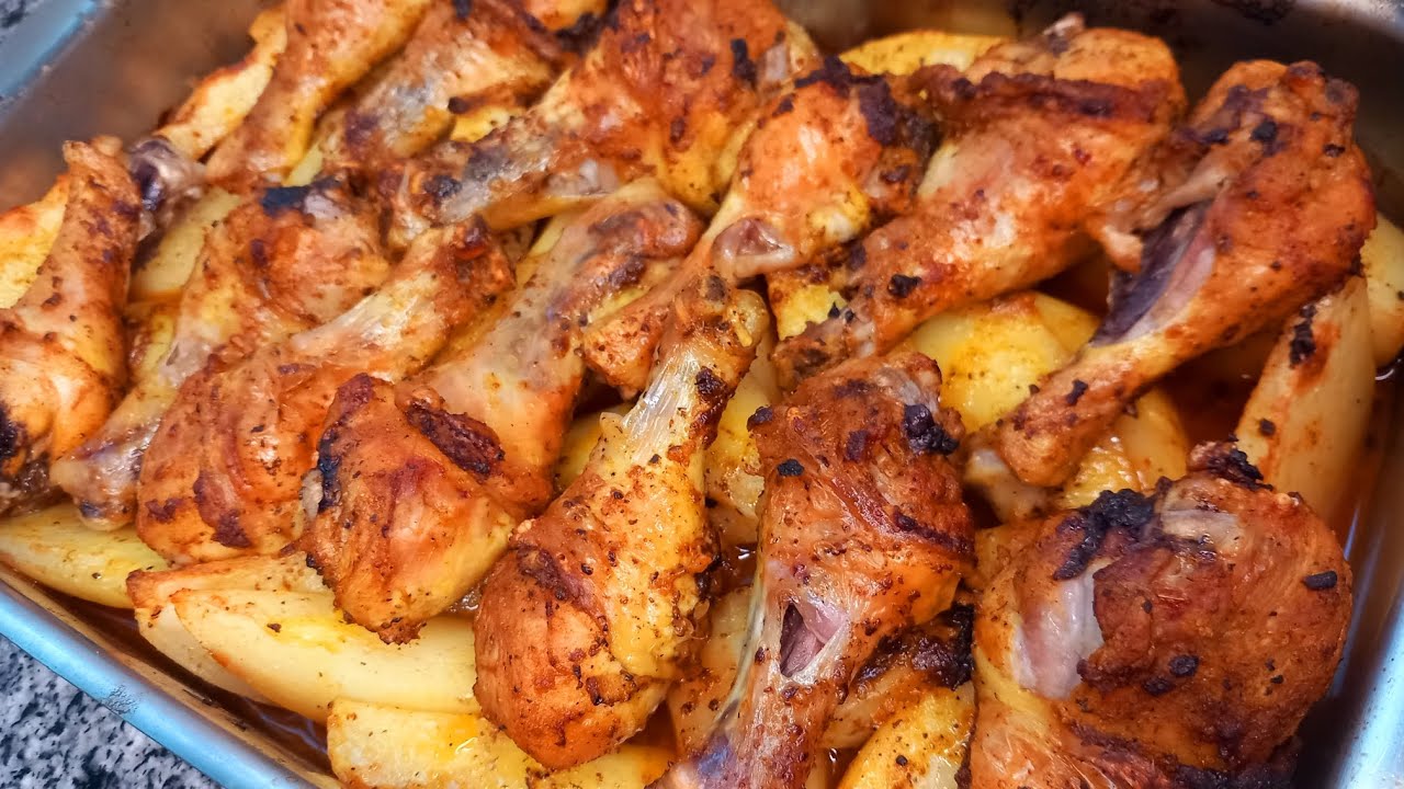 poulet et pommes de terre au four - auxdelicesdemanue