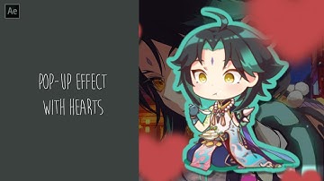 pop up with hearts effect | after effects tutorial