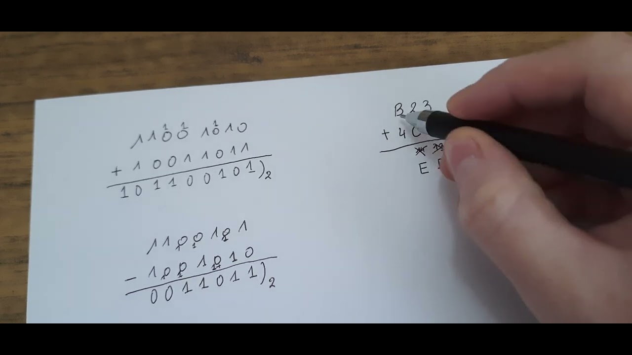 Addition et soustraction rapides dans les systèmes binaire, octal et hexadéciamal